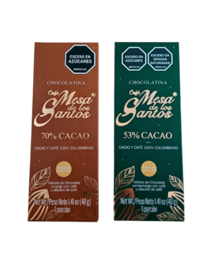 BARRA DE CHOCOLATE DE CASCARA DE CAFE x 40 gr.